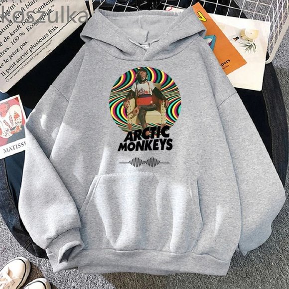 Comfortable Rock Arctic Monkeys Print Hoodie Hip Hop Coats Rapper Sweater Unisex - Picture 9 of 10